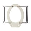 Drive Medical Prem Wht Elongated Raised Toilet Seat w/Arms 3.5" Height up to 300 lbs 12403
